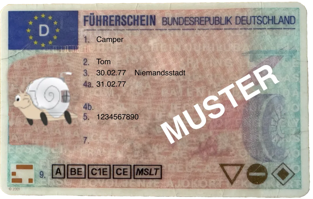 EU-Führerschein Muster